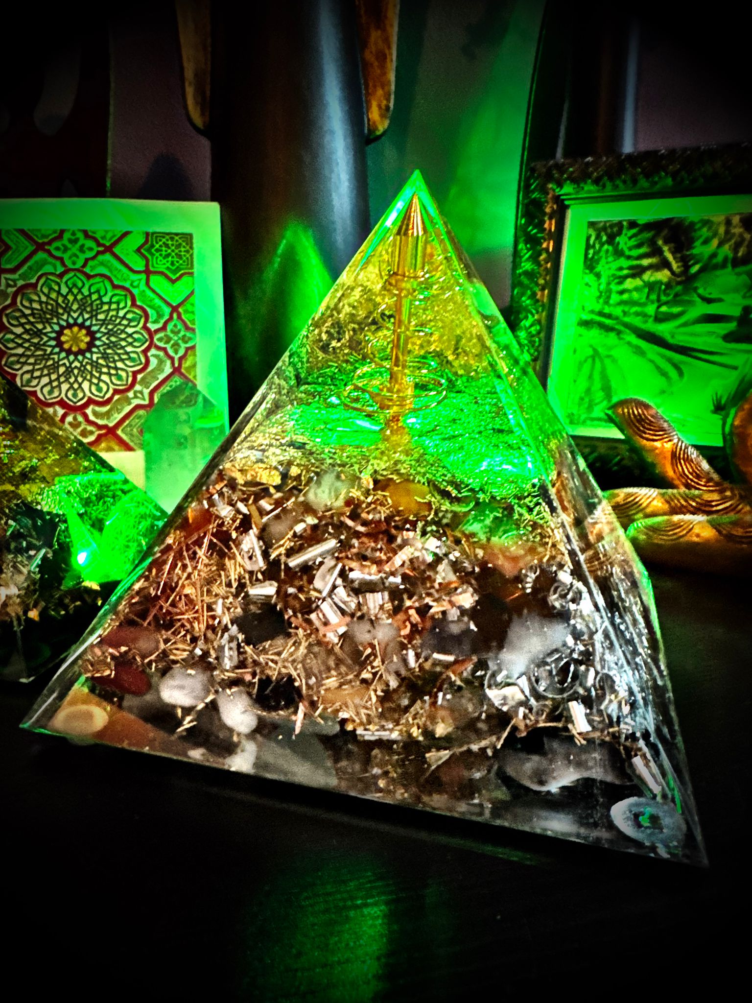 NEU! Engel-Orgonit-Pyramide XL handgefertigt exklusiv für BAJ