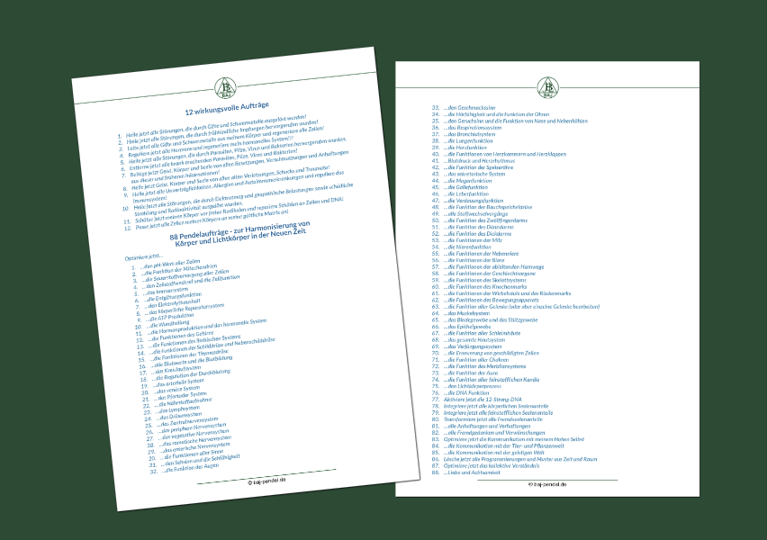 12 & 88 Pendelaufträge laminiert 12 & 88 Pendelaufträge laminiert
